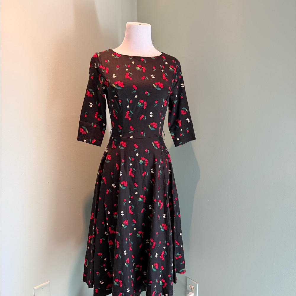 Collectif Suzanne Cherries & Blossom Swing Dress